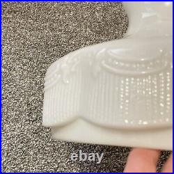 Vtg 10 Aladdin 201 Chippendale White Glass Shade For Oil Kerosene Lamp Drape