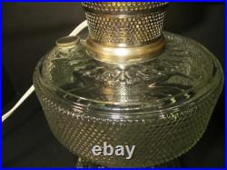 Vtg 1930's Aladdin #104 Clear Colonial Oil Lamp withElectric Burner & 10 Tripod Vtg 1930's Aladdin #104 Clear Colonial Oil Lamp withElectric Burner & 10 Tripod