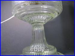 Vtg 1930's Aladdin #104 Clear Colonial Oil Lamp withElectric Burner & 10 Tripod