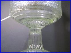 Vtg 1930's Aladdin #104 Clear Colonial Oil Lamp withElectric Burner & 10 Tripod