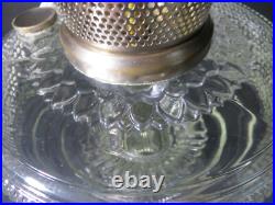 Vtg 1930's Aladdin #104 Clear Colonial Oil Lamp withElectric Burner & 10 Tripod