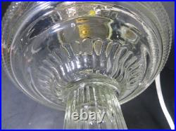 Vtg 1930's Aladdin #104 Clear Colonial Oil Lamp withElectric Burner & 10 Tripod