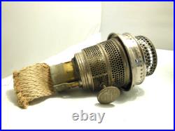 Vtg 1939 Aladdin Green Uranium Glass Bell Stem Washington Drape Oil Lamp B Burnr