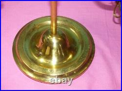 Vtg 1983 Aladdin Brass 75th Anniversary Student Lamp Milk Glass Shade Electric