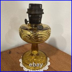 Vtg ALADDIN Deep B-55 Amber WASHINGTON DRAPE Oil Lamp Model B Burner