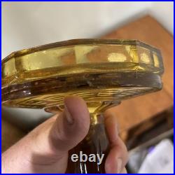 Vtg ALADDIN Deep B-55 Amber WASHINGTON DRAPE Oil Lamp Model B Burner