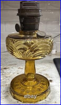 Vtg ALADDIN Deep B-55 Amber WASHINGTON DRAPE Oil Lamp Model B Burner