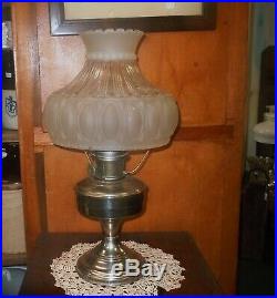 Vtg ALADDIN Oil LAMP Model 12 1928-1935 withOriginal Frosted ShadeNo Chimney