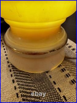 Vtg Aladdin Alacite Chartreuse & Cream Lily of the Valley Table Lamp REWIRED