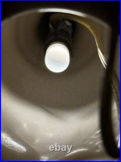 Vtg Aladdin Alacite Chartreuse & Cream Lily of the Valley Table Lamp REWIRED