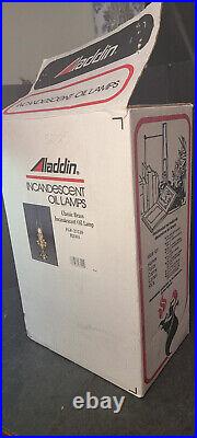 Vtg Aladdin Classic Brass Incandescent Oil Lamp New In Box With Owners Manual