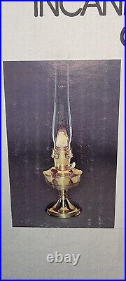 Vtg Aladdin Classic Brass Incandescent Oil Lamp New In Box With Owners Manual