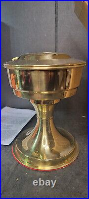 Vtg Aladdin Classic Brass Incandescent Oil Lamp New In Box With Owners Manual