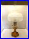 Vtg Aladdin Clear Over Gorgeous Amber Corinthian Oil Lamp Chimney Shade C Burner