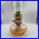Vtg Aladdin Genie II Oil Lamp Clear Glass Font Shell Design Brass Collar