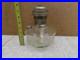 Vtg Aladdin Lamp Clear Glass Fount W Model C Burner Diamond Cross Hatch Pattern
