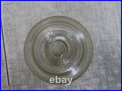 Vtg Aladdin Lamp Clear Glass Fount W Model C Burner Diamond Cross Hatch Pattern