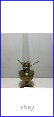Vtg Aladdin Lamp Moc C Ind Bras Original Long Glass Shute