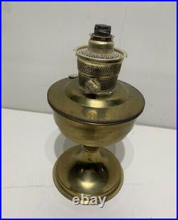 Vtg Aladdin Lamp Moc C Ind Bras Original Long Glass Shute