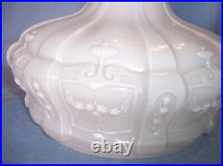 Vtg Aladdin Mantle Co No 8 Electrified Oil Kerosene Brass Lamp White Satin Shade