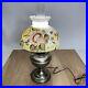 Vtg Aladdin Model 11 Oil/Kerosene Lamp with Floral Milk Glass Shade Electrified