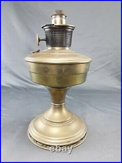 Vtg Aladdin Model 12 Burner Kerosene Table Lamp unusual nickel/bronze finish