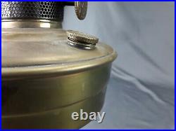 Vtg Aladdin Model 12 Burner Kerosene Table Lamp unusual nickel/bronze finish