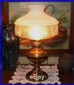 Vtg Aladdin Model 6 Kerosene/Oil Lamp with ORIGINAL SHADE Electrified 1915-1916