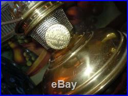 Vtg Aladdin Model 6 Kerosene/Oil Lamp with ORIGINAL SHADE Electrified 1915-1916