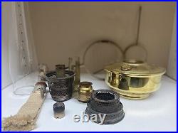 Vtg Aladdin Model B Brass Font Oil Lamp Table Or Wall Hanging See Full Disc