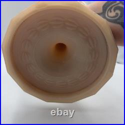 Vtg Aladdin Pink Alacite Uuranium Glass Oil Lamp Model B Tall Lincoln Drape Glow