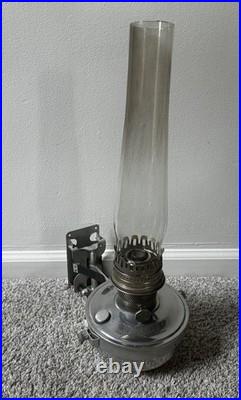 Vtg Aladdin Railroad Caboose Train Lamp Kerosene Mantle Lantern With Wall Mount