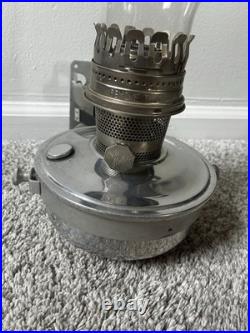 Vtg Aladdin Railroad Caboose Train Lamp Kerosene Mantle Lantern With Wall Mount