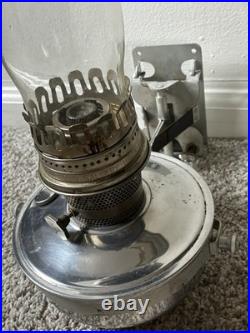 Vtg Aladdin Railroad Caboose Train Lamp Kerosene Mantle Lantern With Wall Mount