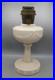 Vtg Aladdin White Alacite Glass Lincoln Tall Drape Oil Lamp withModel B Burner #1