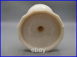 Vtg Aladdin White Alacite Glass Lincoln Tall Drape Oil Lamp withModel B Burner #1