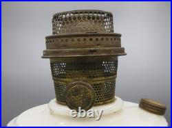 Vtg Aladdin White Alacite Glass Lincoln Tall Drape Oil Lamp withModel B Burner #2 Vtg Aladdin White Alacite Glass Lincoln Tall Drape Oil Lamp withModel B Burner #2