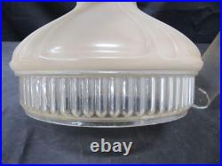 Vtg Aladdin oil Lamp CORINTHIAN, Satin Glass Shade, Model B burner lox-on chim