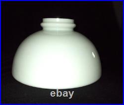Vtg Aladdincoleman Rayo 10 White Glass Oil Lamp Shade9 3/4 Fitter