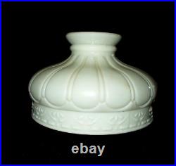 Vtg Aladdincoleman Rayo10 White Glass Oil Lamp Shade9 3/4 Fitter