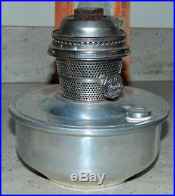 Vtg Aluminum Aladdin Model C Kerosene Caboose Mantle Lamp Wall Bracket & Chimney