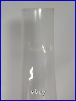 Vtg Antique Aladdin Oil lamp & Cast Iron Wall Mount diamond square glass Chimney