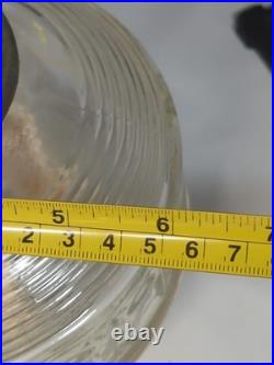 Vtg Antique Aladdin Oil lamp & Cast Iron Wall Mount diamond square glass Chimney