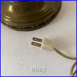 Vtg Antique Americana Shade Aladdin Electrified Oil Lamp With Aladdin Chimney #12