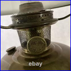 Vtg Antique Americana Shade Aladdin Electrified Oil Lamp With Aladdin Chimney #12