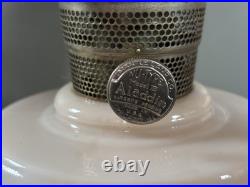Vtg Pink Alacite Glass Aladdin Lincoln Drape Oil Lamp No Shade Type Model B