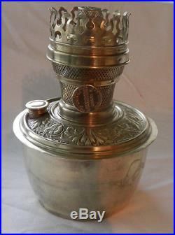 Vtg RARE Lumineer Mantle Oil Kerosene Lamp Burner with Font Aladdin Model A