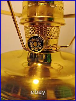 W. T. Kirkman Nouveau Solid Brass Parlor Lamp with#500 Burner USA