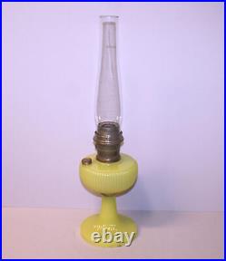 Yellow Vertique Model B Aladdin Lamp Antique Vintage Glass Kerosene Burner